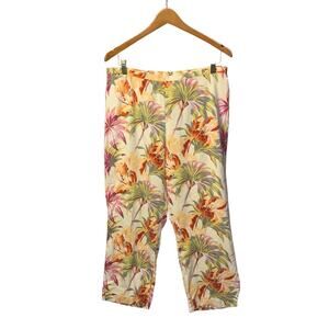 TOMMY BAHAMA Women’s silk blend Tropical Hawaiian Stretch Pants Size 12